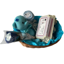 Coffret cadeau bébé panier naissance garçon