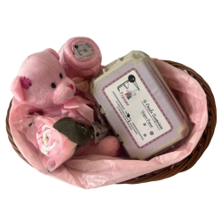 Coffret cadeau bébé panier naissance fille