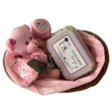 Coffret cadeau bébé panier naissance fille