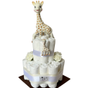 Gâteau de couches Sophie la Girafe pour un cadeau baby shower