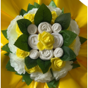 Fleurs de naissance original de layettes : jaune