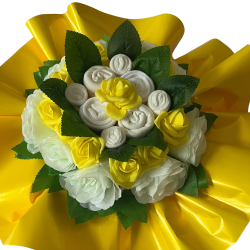 Fleurs de naissance original de layettes : jaune