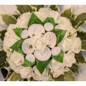 Bouquet de fleurs de naissance et de fleurs de vêtements mixte blanc